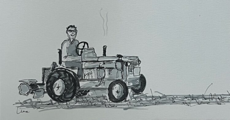 Pap aquarel tekening