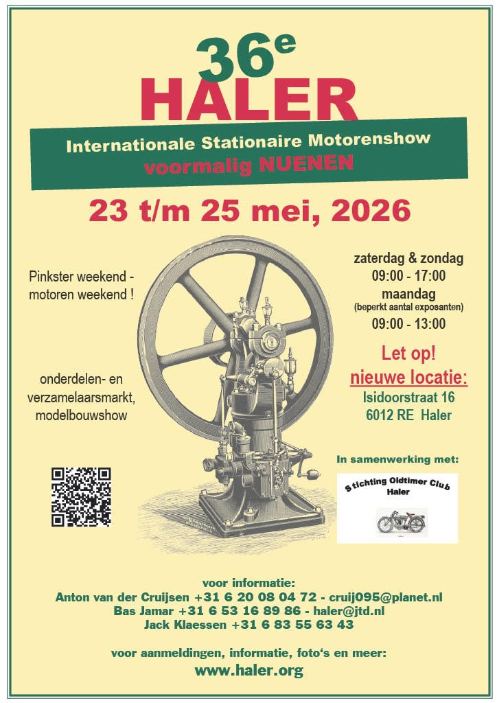 Internationale Stationaire Motorenshow 2026 HALER